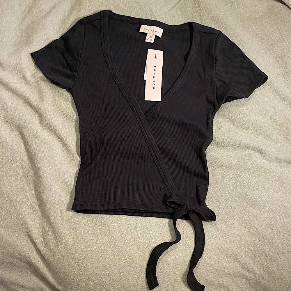 TOPSHOP wrap crop